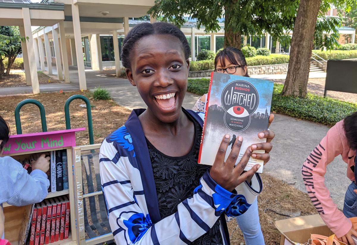 Students were thrilled with a generous donation of Young Adult Fiction novels from House of Speakeasy. 