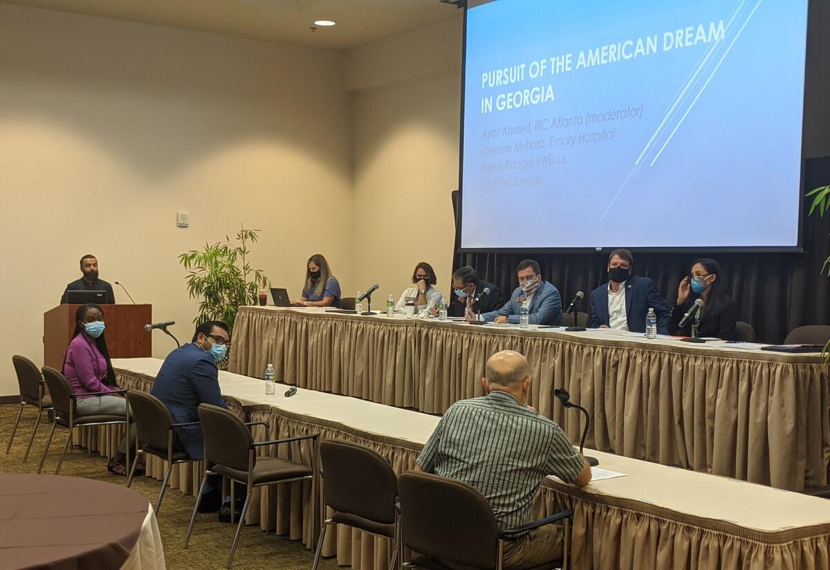 Undoubtedly the highlight of the meeting was the Pursuit of the American Dream in Georgia panel, featuring Dr. Riad Sayegh, Joyeuse Muhoza and Jaime Rangel.