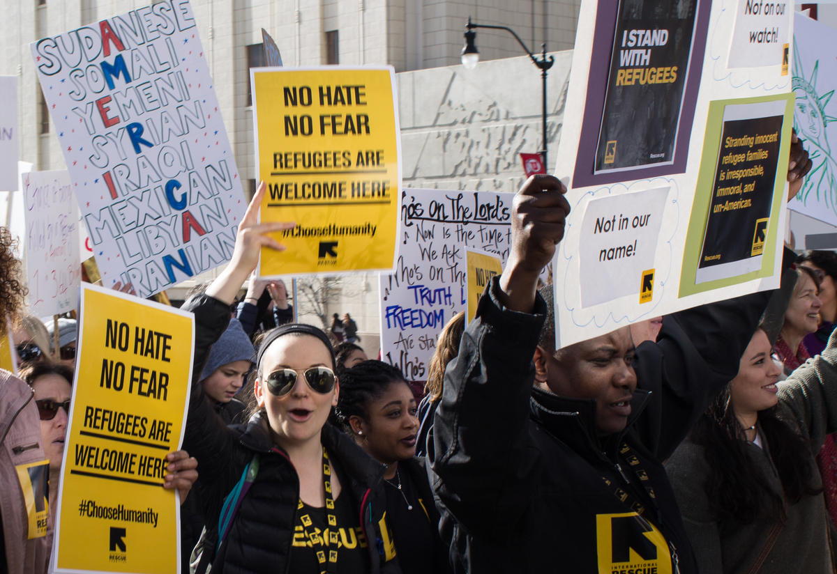 Utah March for Refugees prompted thousands to march Peaceful marchers holding signs welcoming refugees during march
