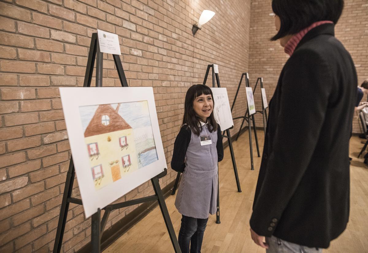 Suraiya shows off her artwork