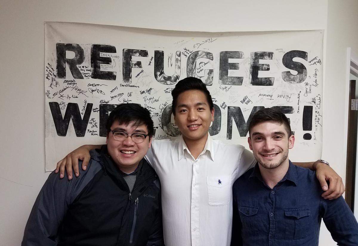 Chris, Tenzin, and David at the IRC in Richmond.