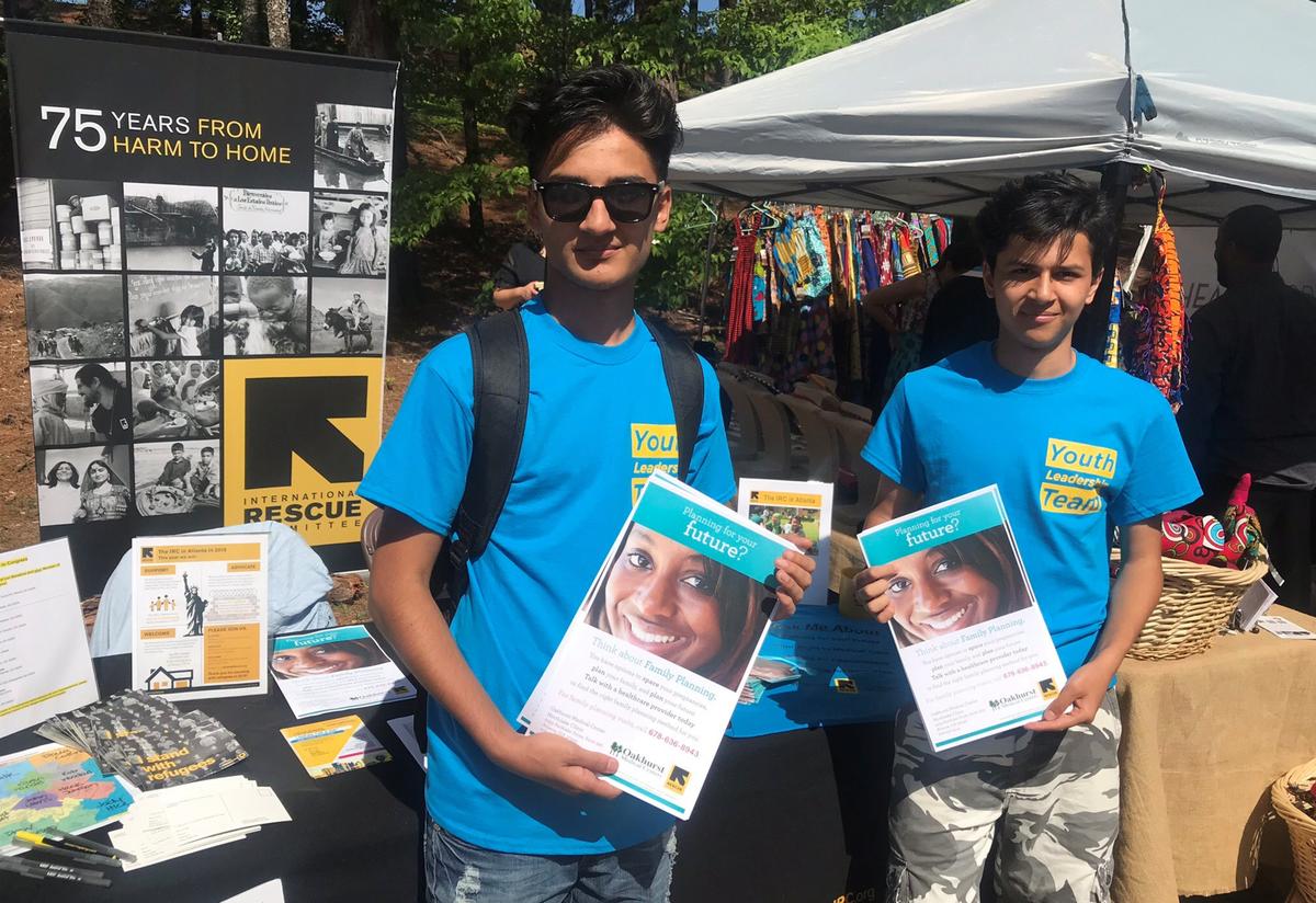 Edris and Mustafa spent the day sharing information and resources with community members. Edris and Mustafa spent the day sharing information and resources with community members.