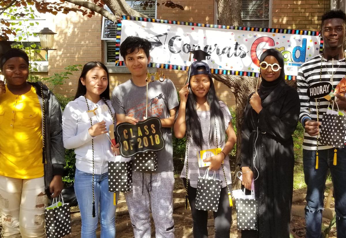 Ornella, Angela, Mustafa, San, Foziya and Enock at the Youth Futures end of year celebration. Ornella, Angela, Mustafa, San, Foziya and Enock at the Youth Futures end of year celebration.