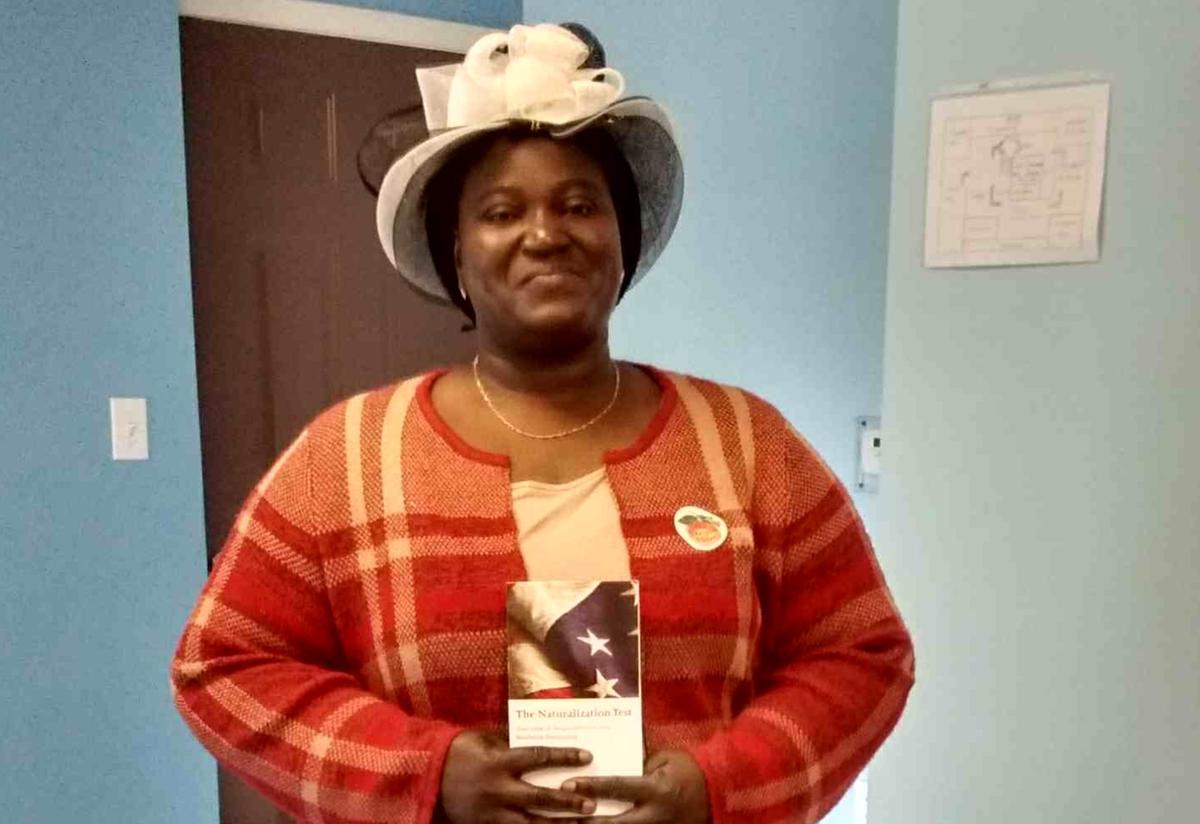 Adjowa "Posts the Peach" and proudly displays her early voting sticker! Adjowa "Posts the Peach" and proudly displays her early voting sticker!