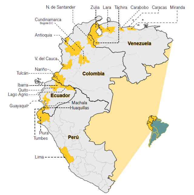 IRC Venezuela crisis response map