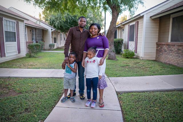 Robert and his family were resettled in Arizona after living in a refugee camp in Uganda for 20 years.