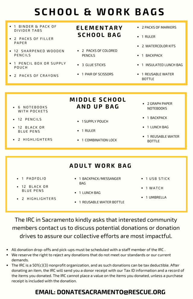 Most needed donated items are gift cards and laptops in addition to bicycles and home supplies