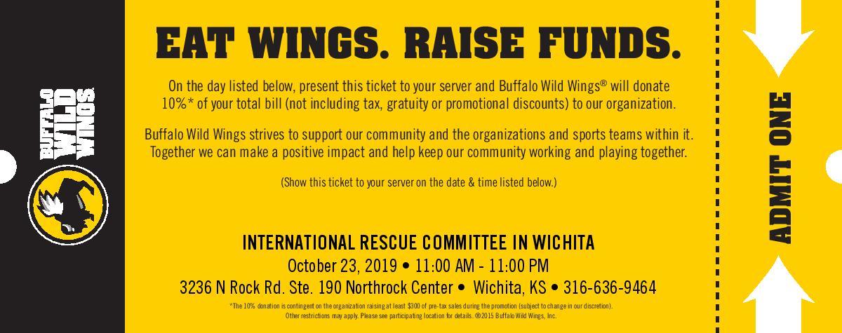 Buffalo Wild Wings Give Back Night - October 23