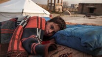 Kind in syrischem Flüchtlingslager 