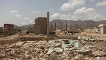 Durch Luftangriff zerstörtes Haus in Jemen