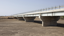 Dried up river due to drought 