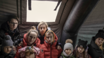 Women and children fleeing Ukraine