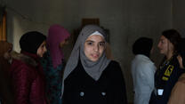 A group of women attend an IRC session in Lebanon.