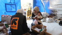 Hannan’s family is treated by an IRC medical health team in Syria after the earthquake