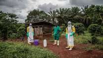 9:38 AMClaude responded: Health workers in full protective gear stand outdoors in North Kivu, DRC, during the 2018 Ebola outbreak.Health workers in full protective gear stand outdoors in North Kivu, DRC, during the 2018 Ebola outbreak.