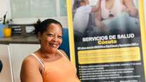 Belkis at her first appointment with the IRC’s health team at the EU-funded Comprehensive Community Center in Cúcuta, Norte de Santander, Colombia.