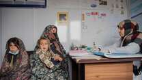 Younis and his family receive medical support at an IRC clinic in Herat, Afghansitan.