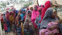 Women in hospital queue in Somalia 