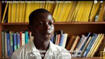 A young man has hope in Kenema Village, Sierra Leone