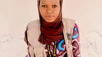Young woman looking directly at the camera 