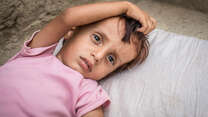 Abdullah at an IRC health center, where he received treatment for cholera
