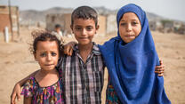 Three children in Yemen