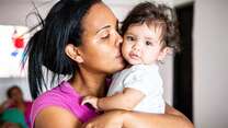 Cibel, a refugee from Venezuela, with her baby Diana, named after an International Rescue Committee nurse
