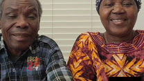 Patrice and his wife on a video call talking with their daughter