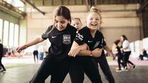 Three girls playing together.