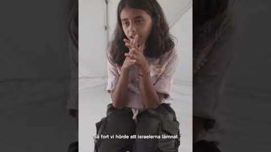 Bild på Ruba med text: Hur kan en barndom se ut i Gaza?