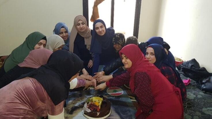 Building a Better Tomorrow project clients participate in a parenting skills session in Jabal Beddawi which is designed to reduce parental stress and increase knowledge on positive discipline. 