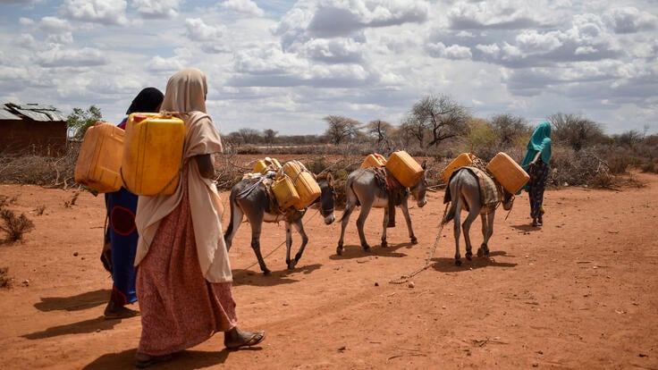 Ethiopian women with water containers