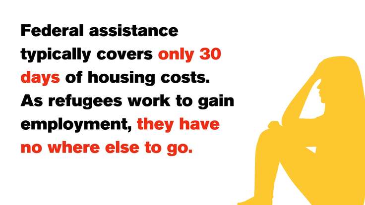 Federal assistance only covers the first 30 days of housing costs.