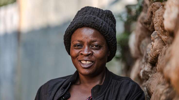 Imani smiling at the camera