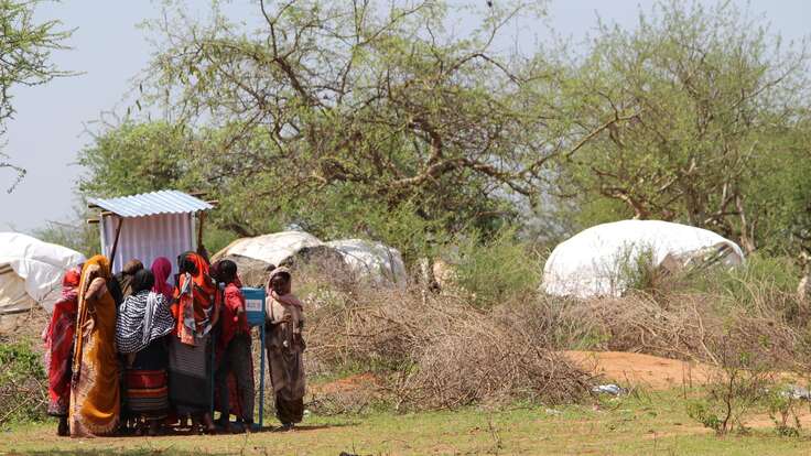 Some of the residents of the Hudet IDP site, in the Somali Regional State.
