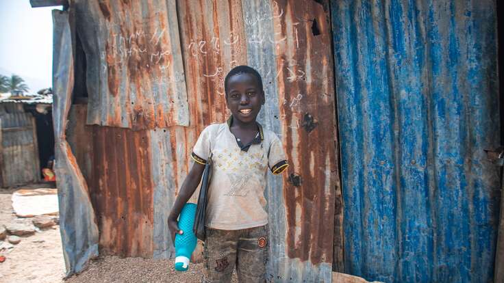 10-year old Ibrahim dreams of becoming a doctor when he grows up.