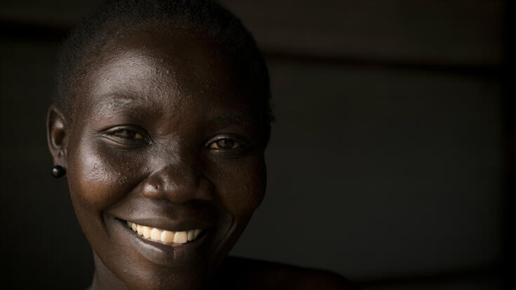 Lilian Dawa in Bidi Bidi, Uganda