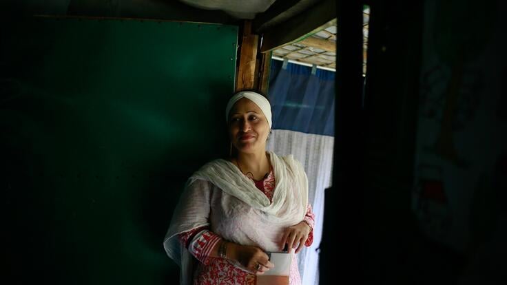 Razia Sultana at her women's centre in Bangladesh