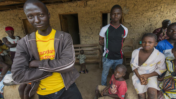 Ebola survivors in a group photo.