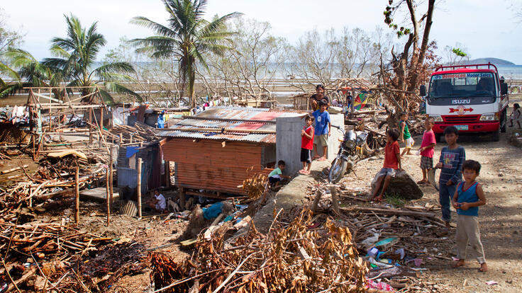 Flattened homes on the island of Panay, Agdaliran.