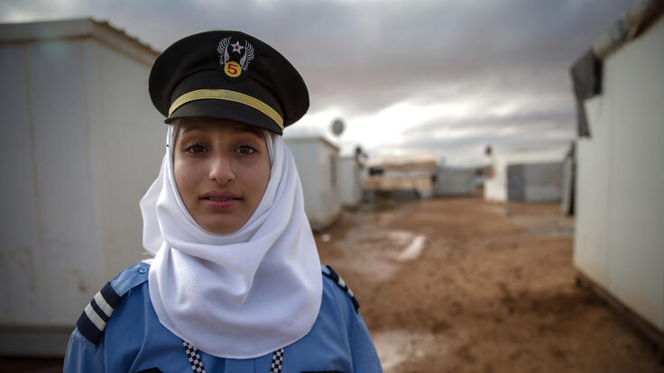 A young police officer.