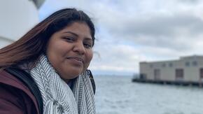 DACA recipient Lupe by the waterfront in California
