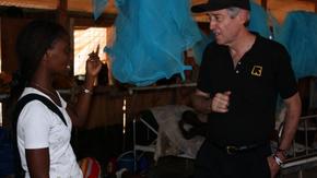 George Rupp talks with Dr. Carol Mwangi 