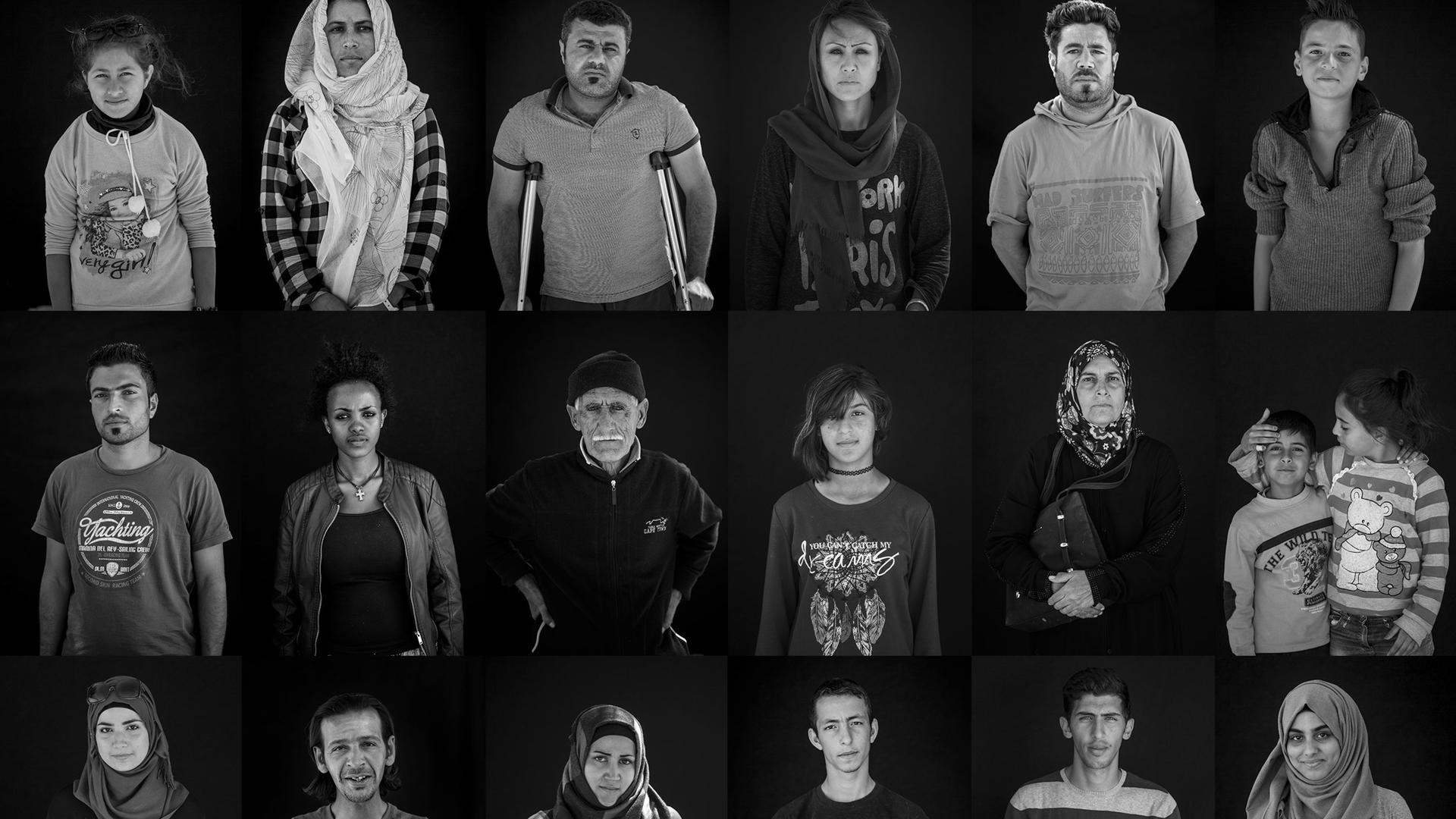 Portraits of refugees stranded in Greece. Photos: Tara Todras-Whitehill/IRC Portraits of refugees stranded in Greece.