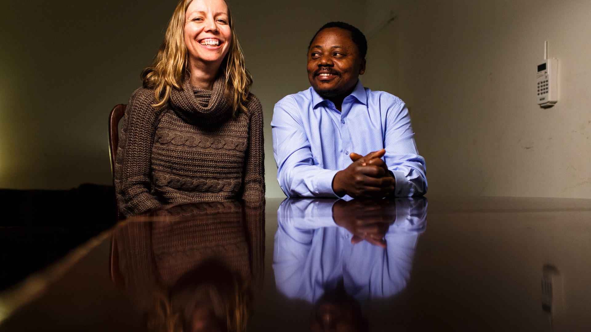 Congolese family with family mentor in Baltimore