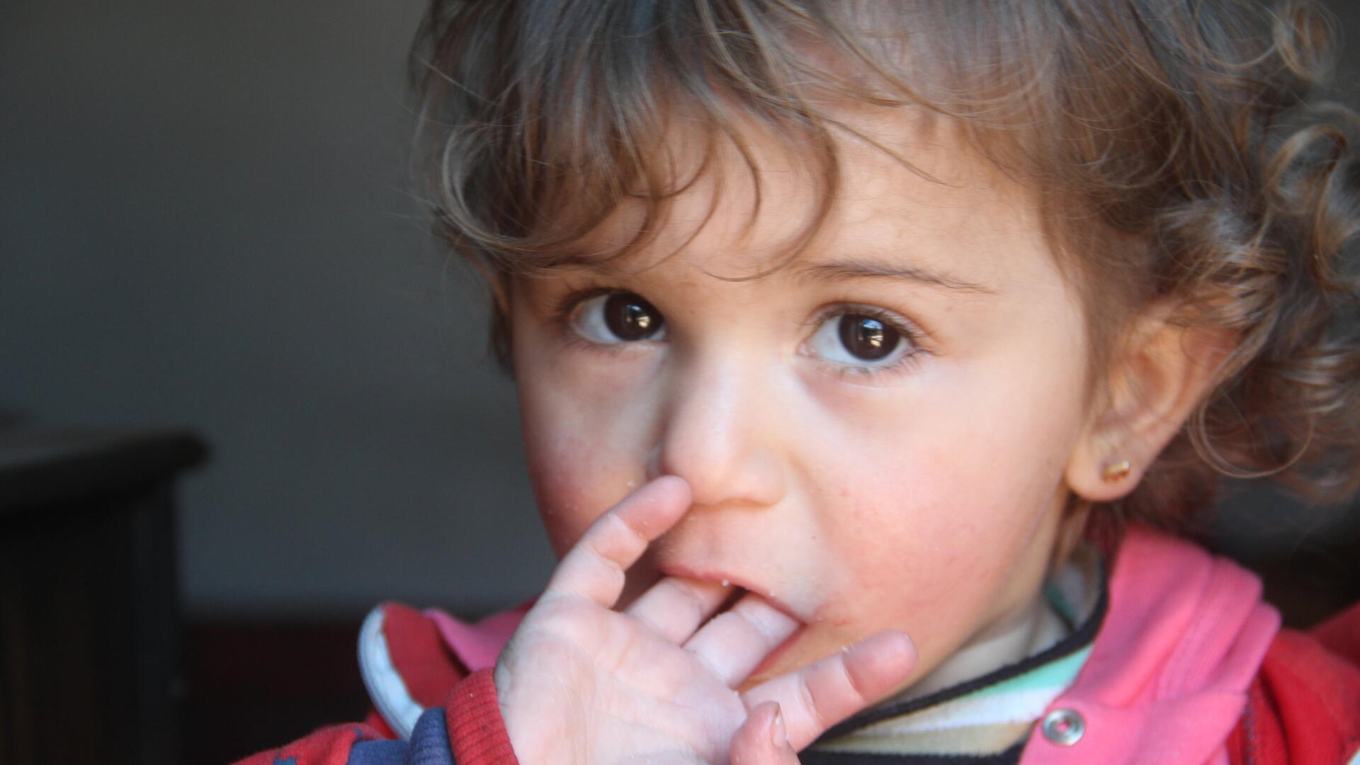 A Syrian girl in Dana, Idlib