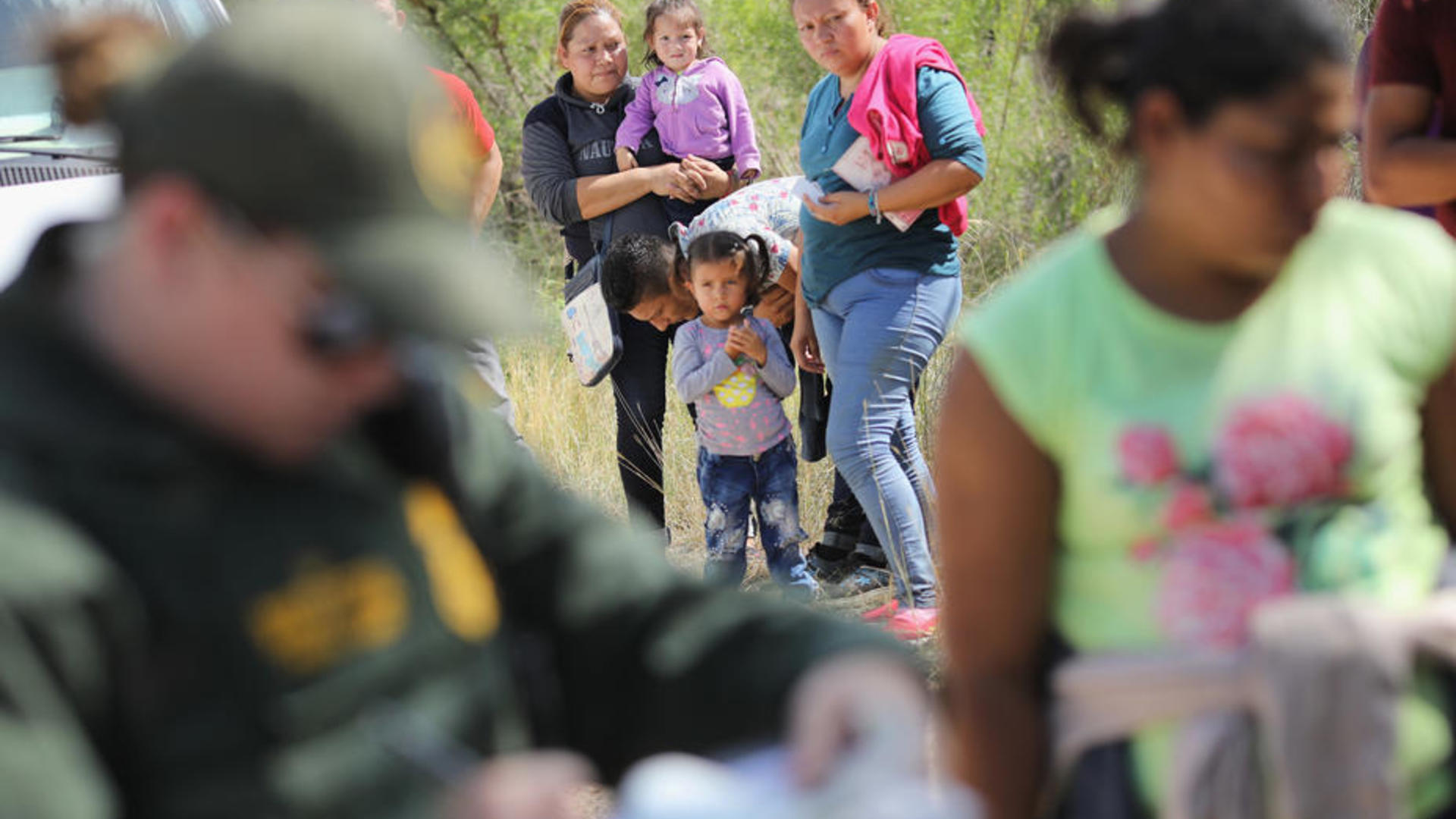 Photo: Getty Images Families seeking asylum at the U.S.-Mexico border are detained