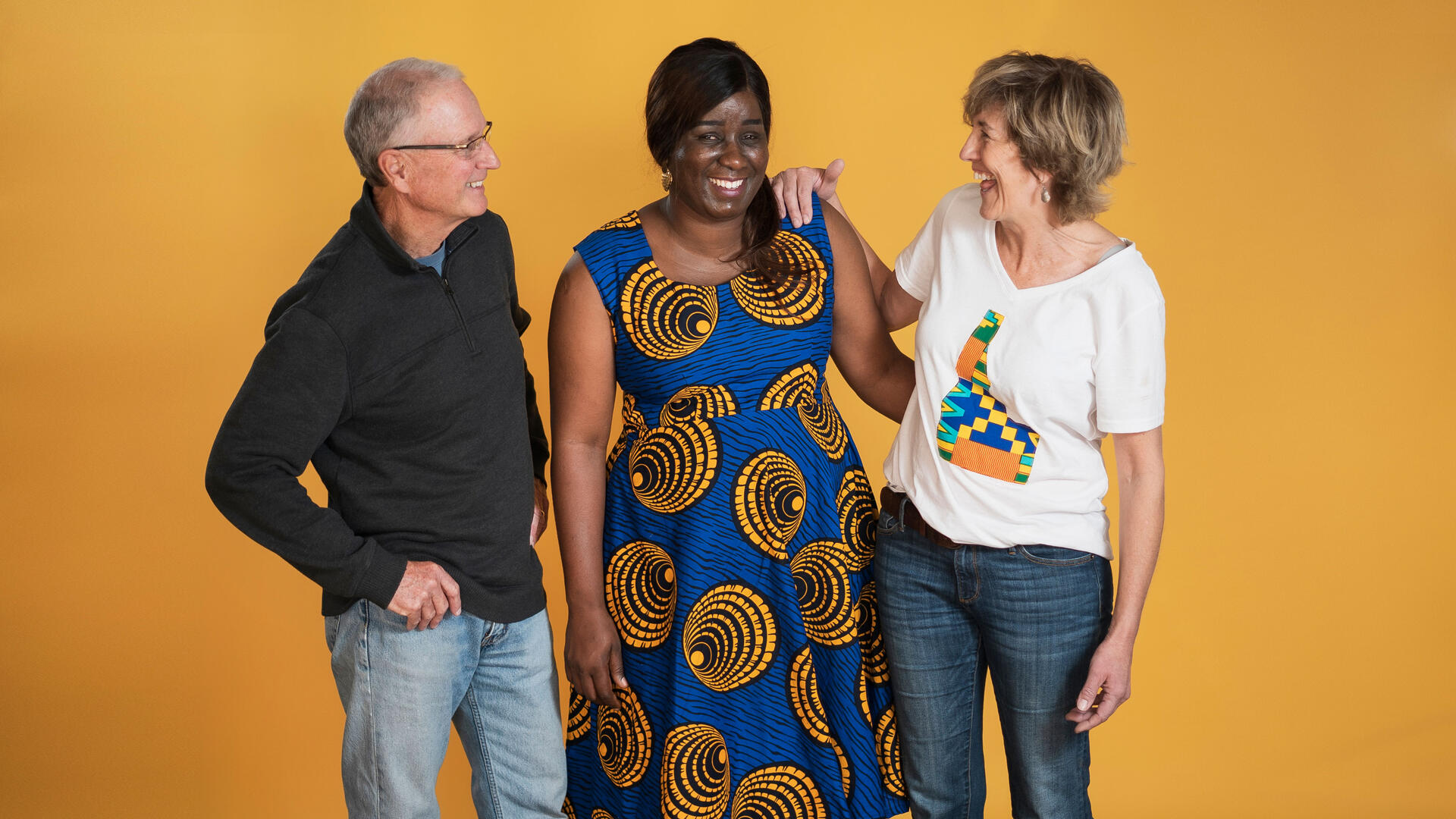 Jacqueline Uwumeremyi, center, was resettled by the IRC in Boise, Idaho