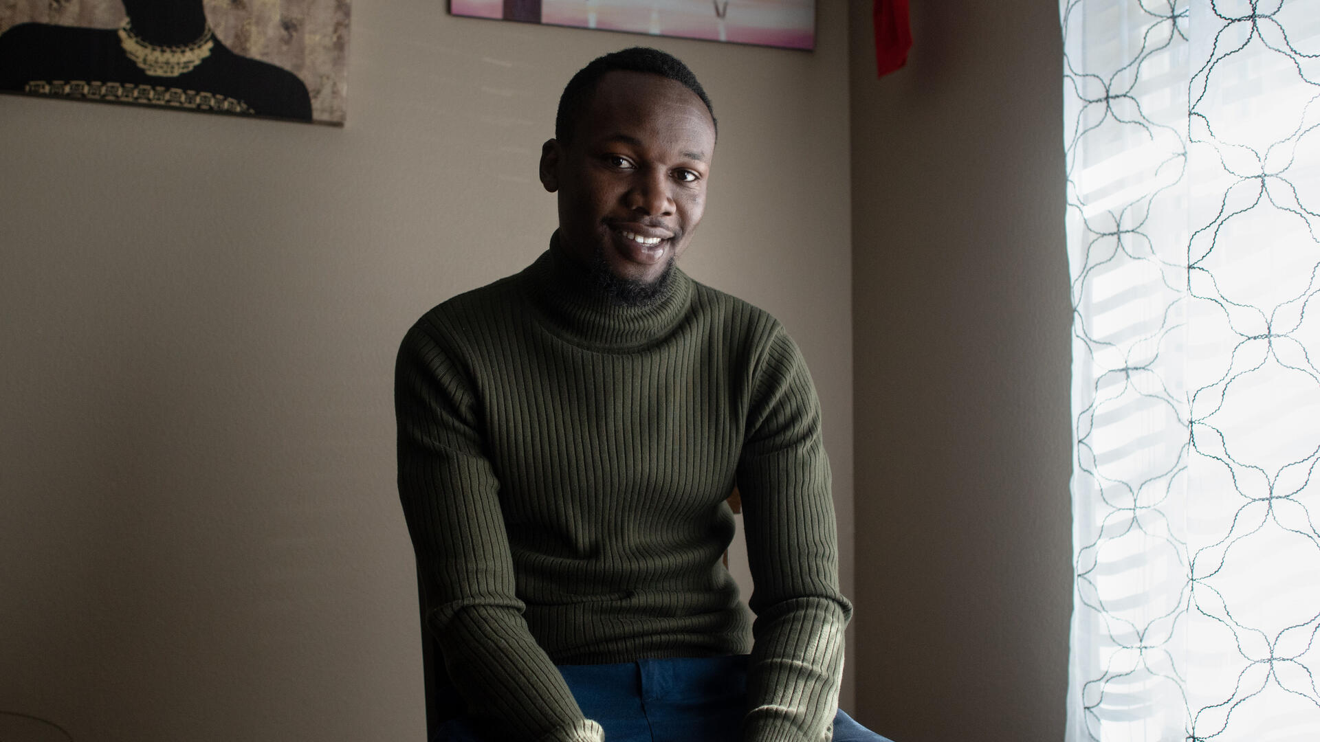 Fredrick in his home Fredrick in his home.